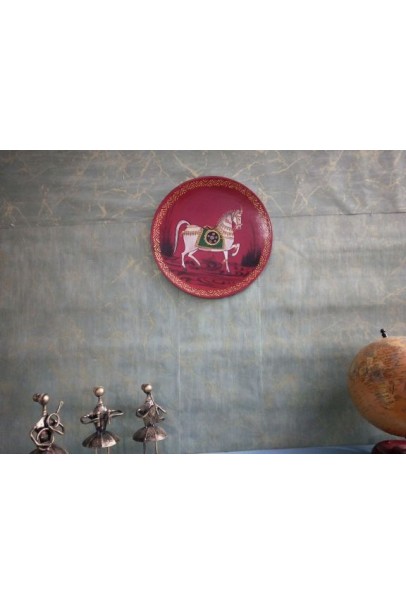 Wooden Wall Decor Plate - Red Wooden Wall Decor Plate - Red